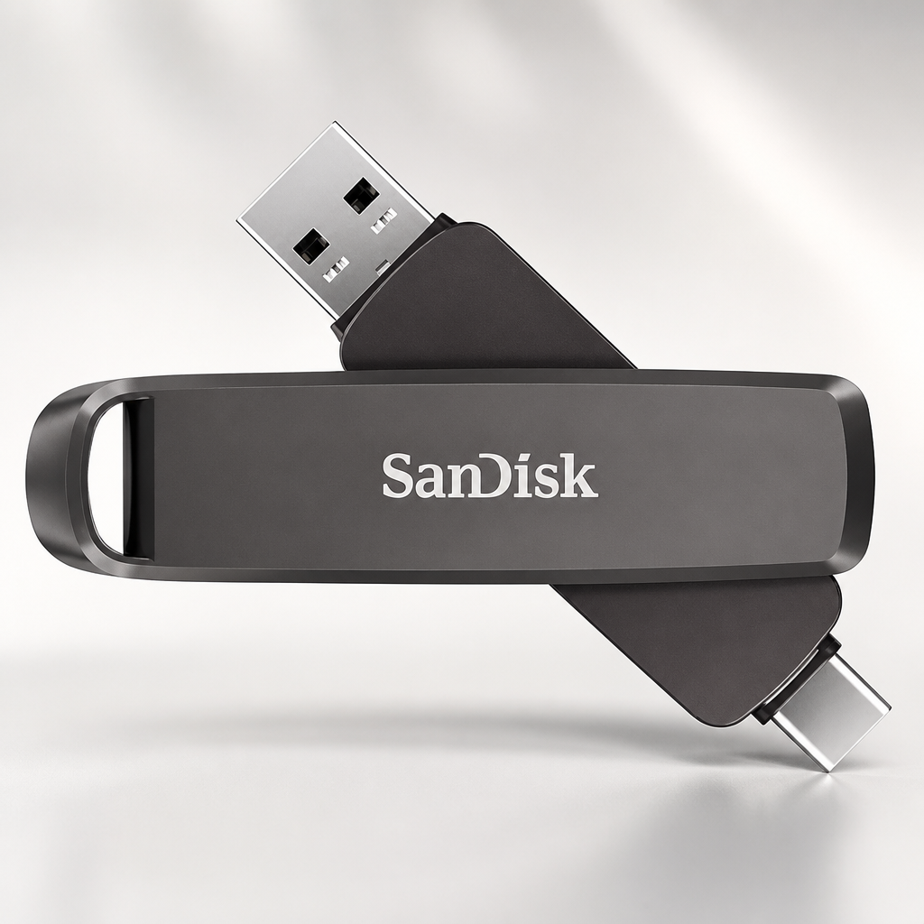 SANDISK 256GB Extreme PRO Dual Drive - Up to 1,000MB/s, USB Type-C, and USB Type-A, High-Performance Flash Drive - SDDDE1-256G-G46