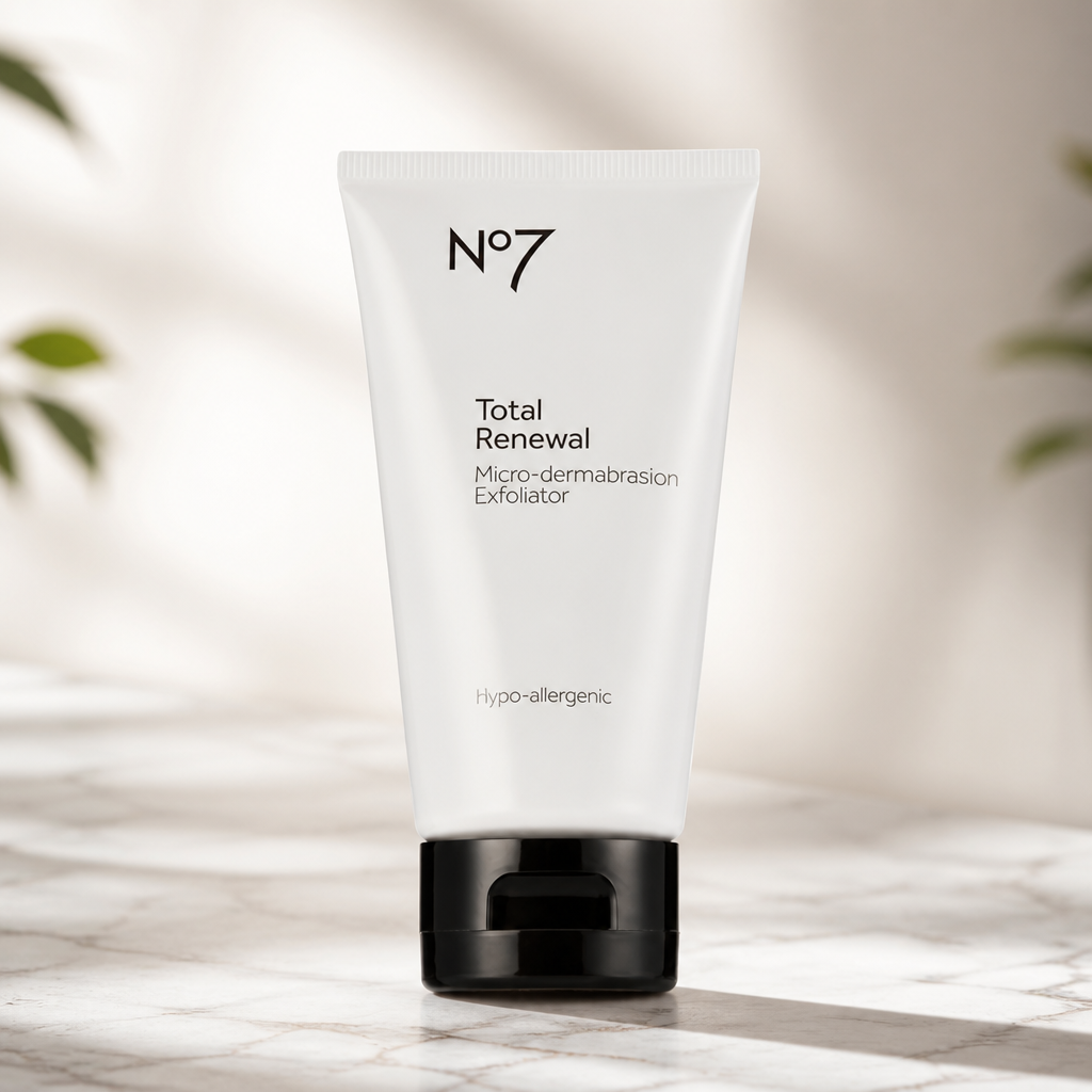 No7 Microdermabrasion Total Renewal Face Scrub - Exfoliating Face Wash & Dark Spot Corrector for Sensitive Skin - Helps to Reduce the Appearance of Fine Lines & Even Skin Tone (2.5 Oz)