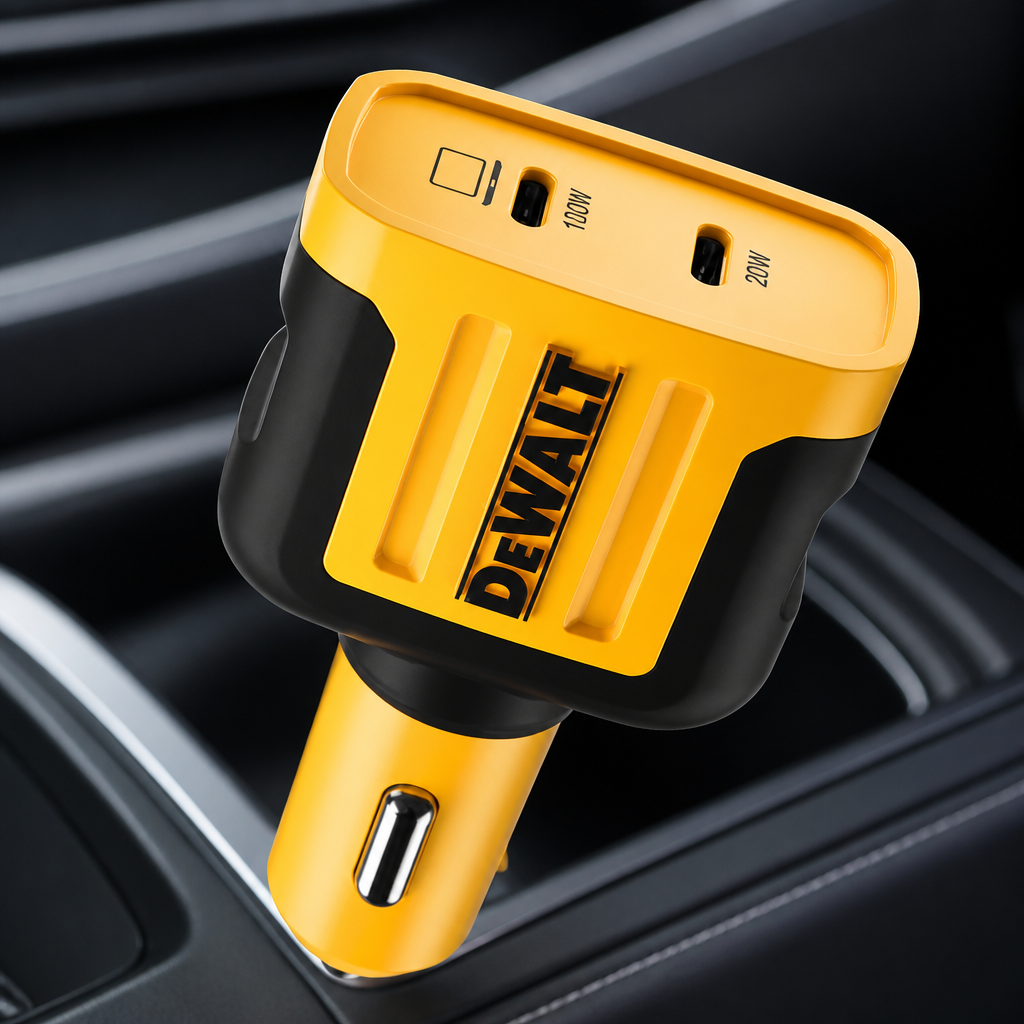 DEWALT Heavy Duty USB C Car Charger, 120W 2-Port PD 3.0 Type C Adapter, PPS Fast Charging w/Power Delivery for iPhone 17 16 15 14 13 Pro Max Mini Galaxy S22/S20/S10 Pixel iPad/iPad mini