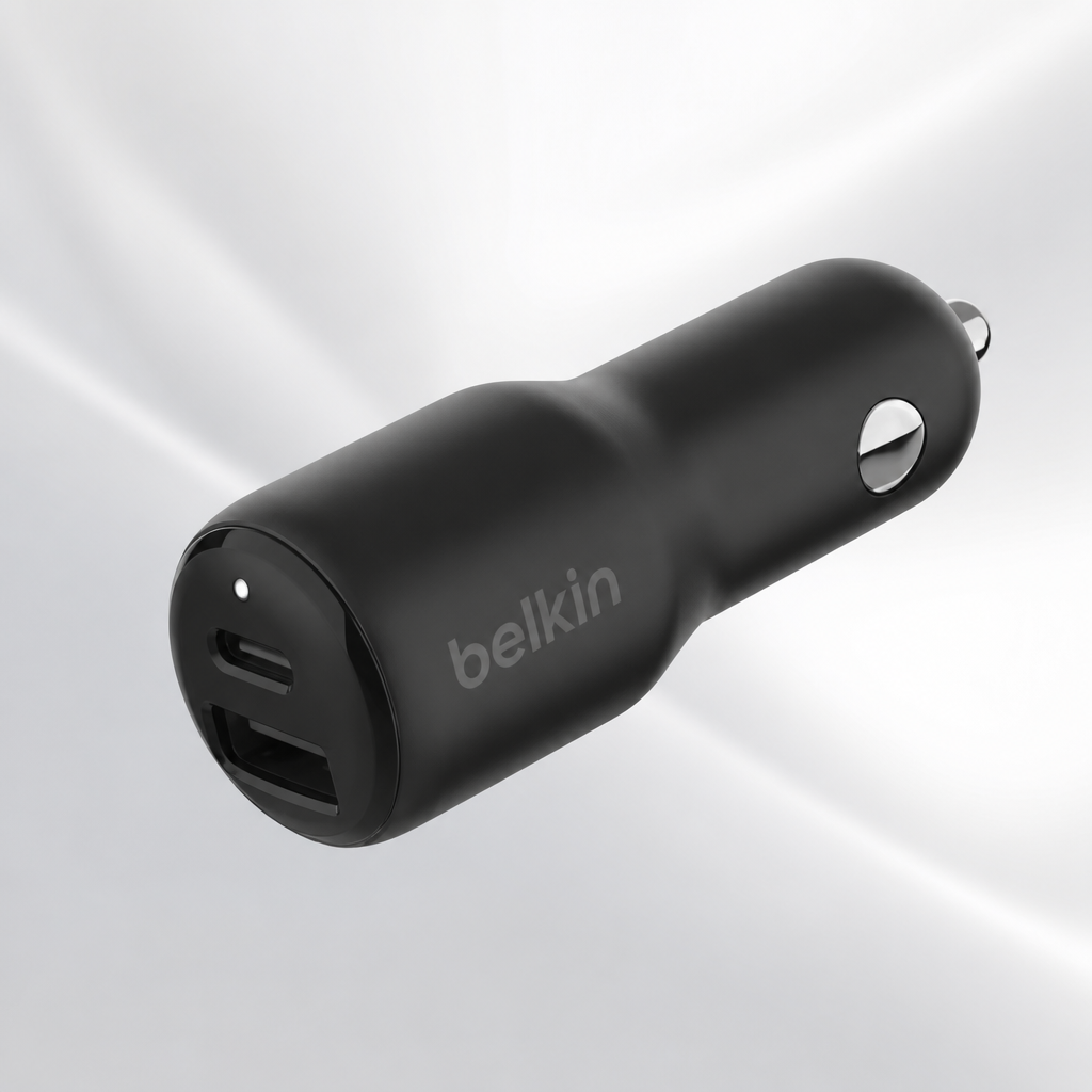Belkin BoostCharge 42-Watt Dual Port Fast Car Charger w/30W USB-C & 12W USB-A Ports for iPhone 16, 16 Pro, Galaxy S26, S25, Pixel 10 & 9, Nintendo Switch 2 & More - Black