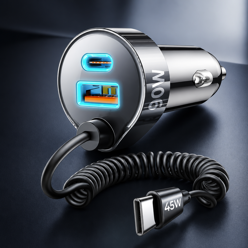 LISEN 90W for iPhone 17 16 15 Pro Max Car Charger USB C Fast Charge,Super Fast for iPhone 17 16 Car Charger USB C Adapter for iPhone 17e 16 15 Pro Max Plus Air,Samsung Galaxy S26 Ultra, Android